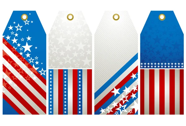 Quatre étiquettes USA — Image vectorielle