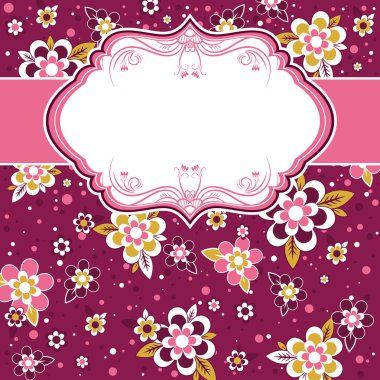  Çerçeveli arka plan çiçek