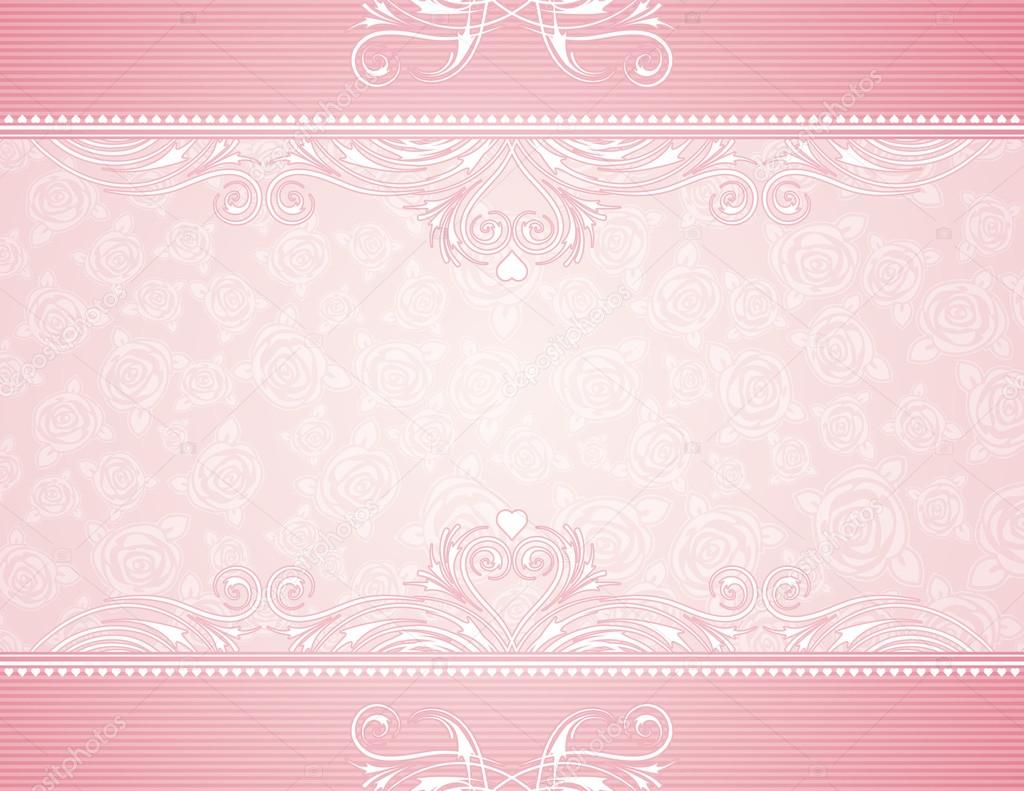 Pink background with roses