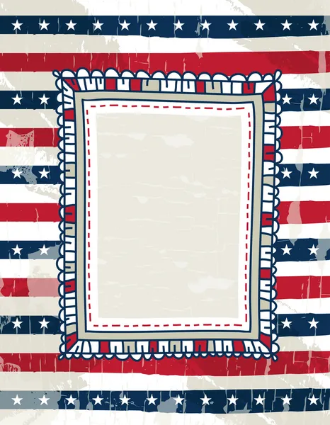 Usa Hintergrund mit einem dekorativen Etikett, Vektor — Stockvektor