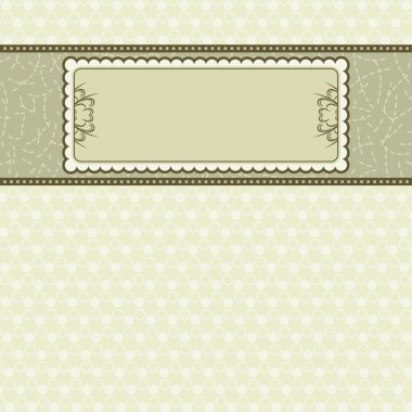  bej renkli arka plan, vektör çizim üzerindeki etiketi