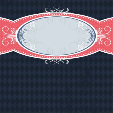 siyah arka plan ile vektör çizim çiçek etiket