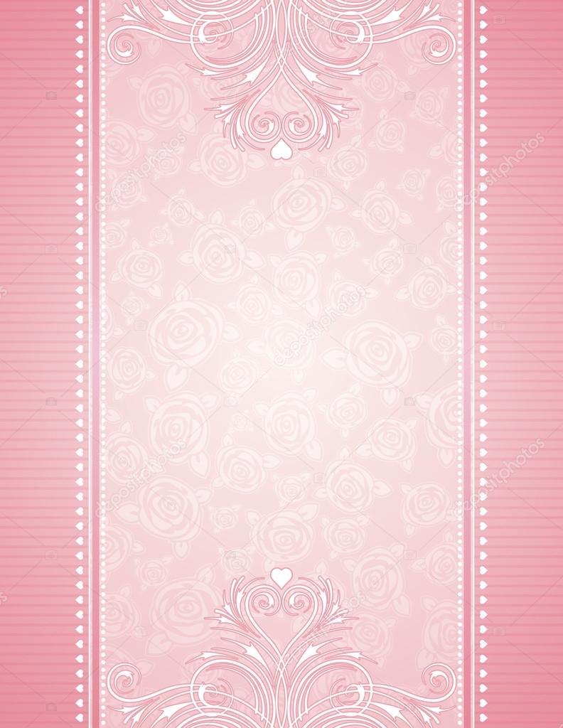 Pink background with roses