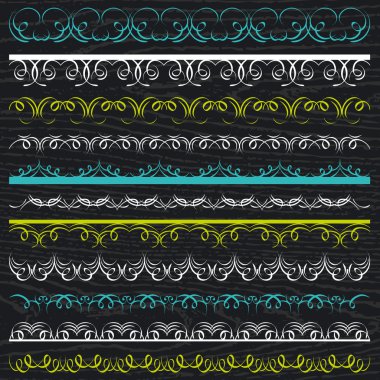 Set of Lace Paper, border, frame, vector clipart