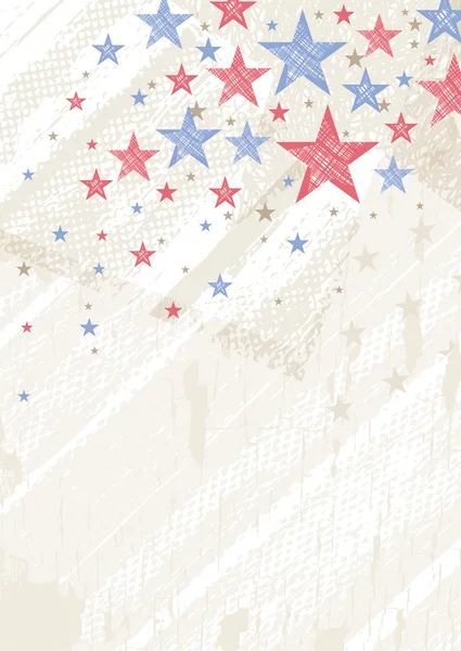 Grunge usa fondo con estrellas, vector — Archivo Imágenes Vectoriales