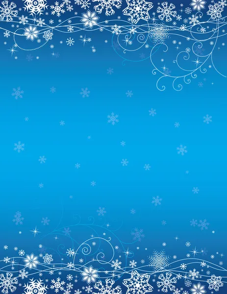 Mavi Noel Arkaplanı, vektör illüstrasyonu — Stok Vektör