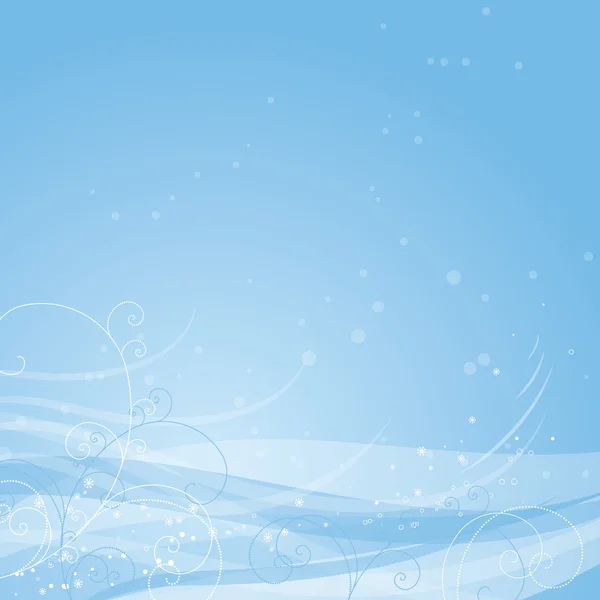 Kar taneleri, vektör çizim ile Noel arka plan mavi — Stok Vektör