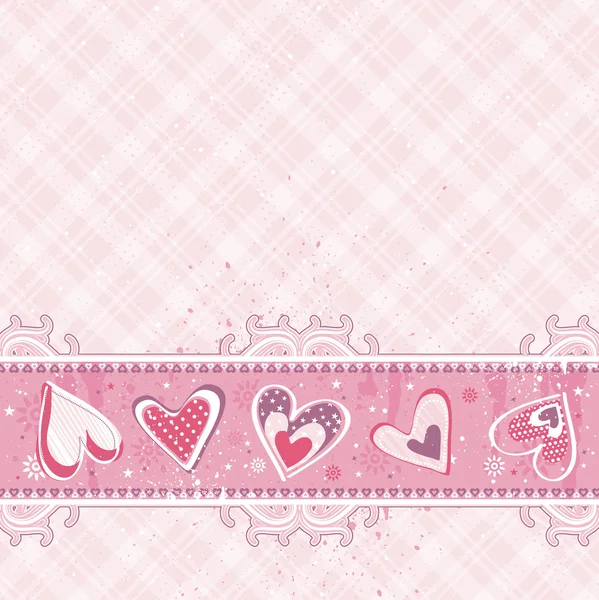 Pink valentines  background, vector — Stock Vector