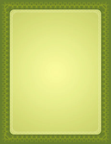 Зеленый фон сертификата, вектор — стоковый вектор