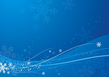 kar taneleri, vektör çizim ile Noel arka plan mavi