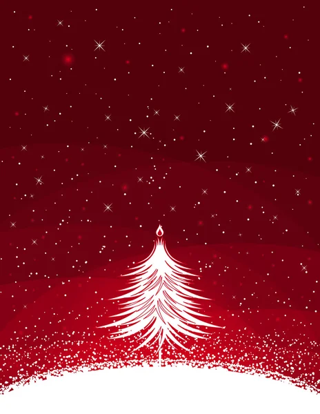 Weißer Weihnachtsbaum, Vektorillustration — Stockvektor