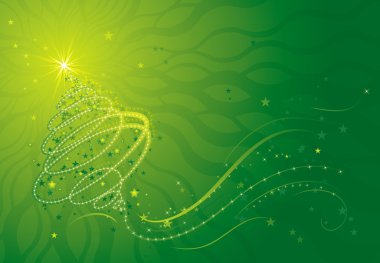 parlayan Noel ağacı, vektör çizim