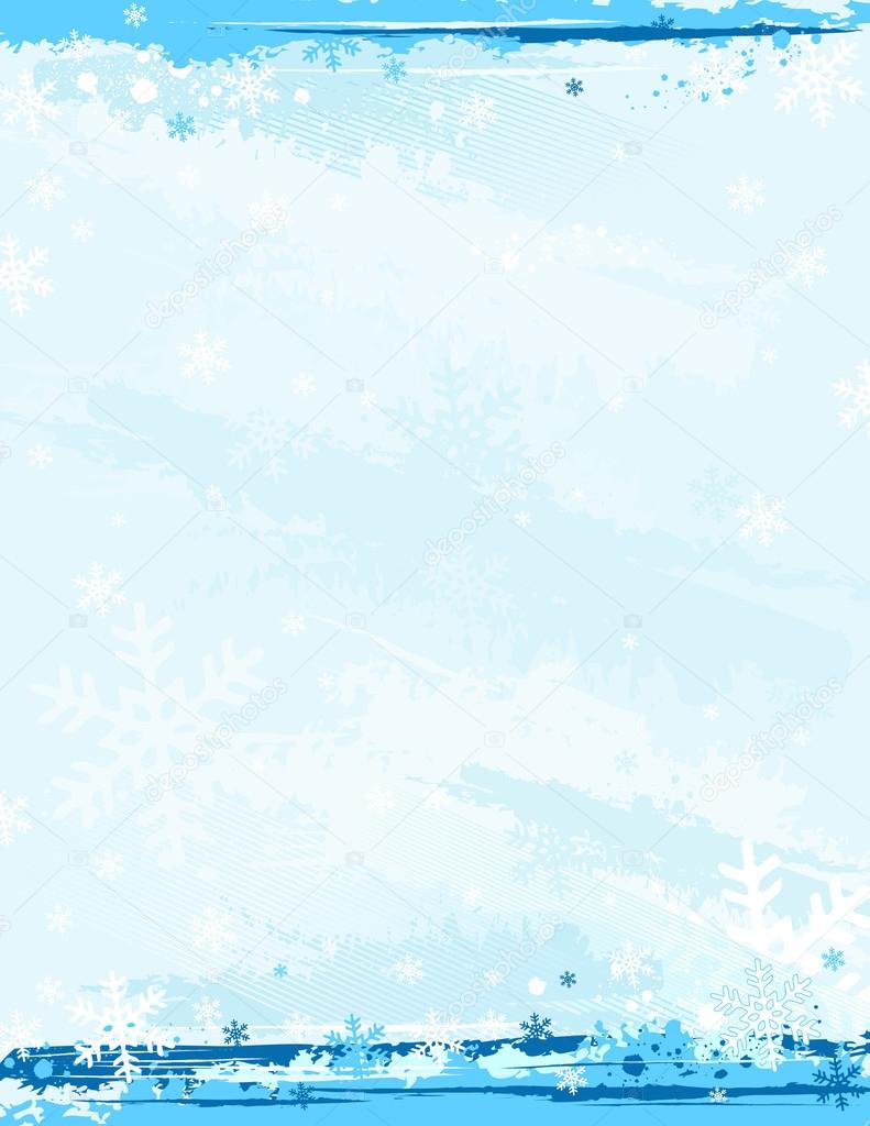 Blue grunge christmas background, vector illustration