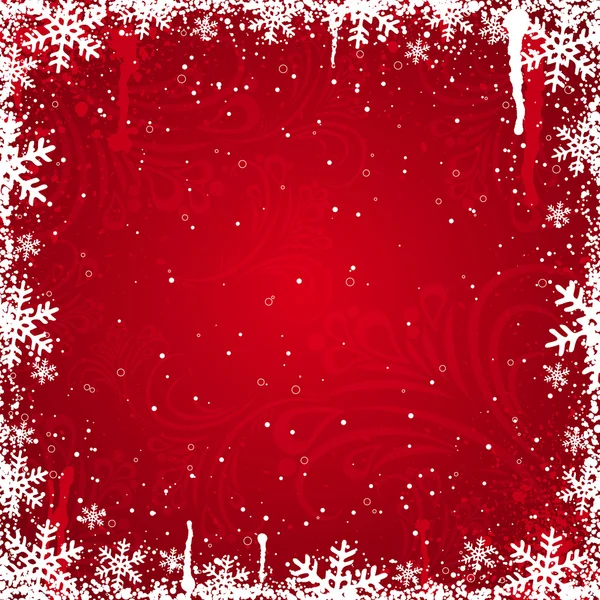 Red christmas background, vector — Stock Vector