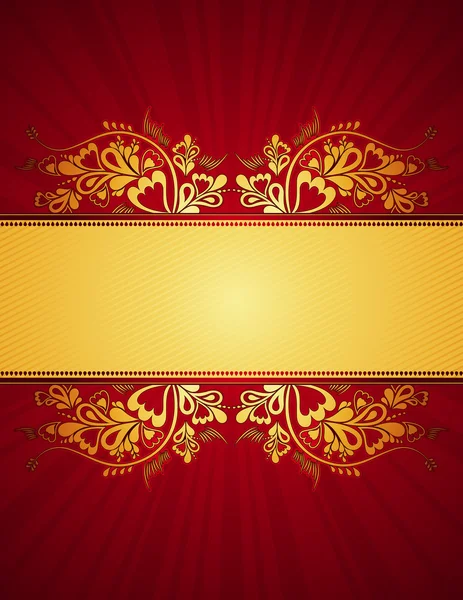 Red antique background, vector illustration — Stock Vector