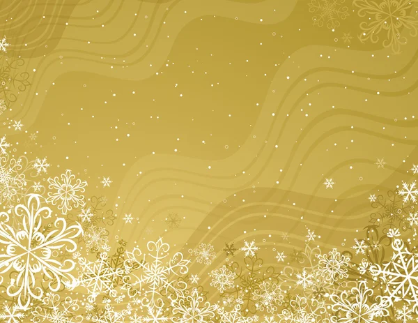 Zlatý Vánoční pozadí, vektor — Stockový vektor