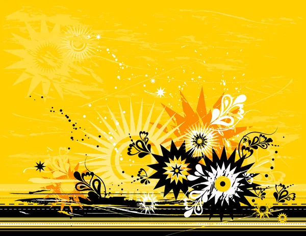 Fondo amarillo moderno, ilustración vectorial — Vector de stock