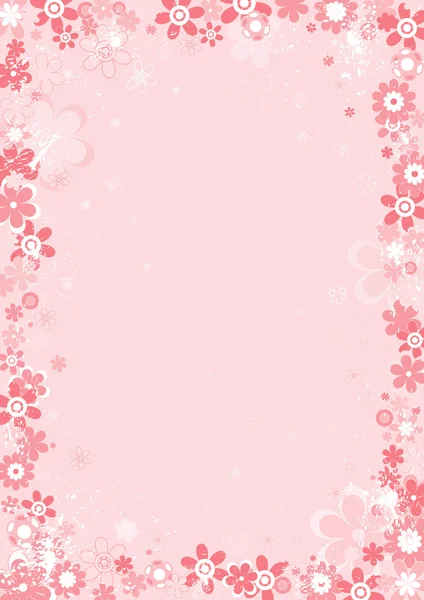 Pembe çiçekli vektör arkaplanı