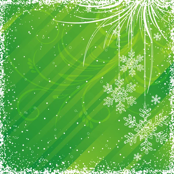 Green christmas background, vector — Stock Vector