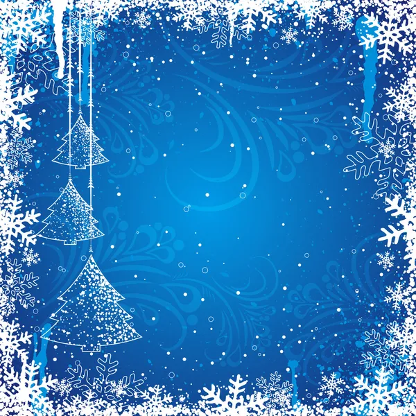 Blue christmas background, vector — Stock Vector