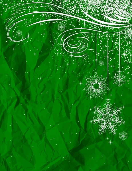 Zielone tło Boże Narodzenie, wektor — Wektor stockowy