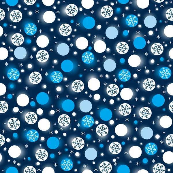 Papel de regalo con copos de nieve — Vector de stock