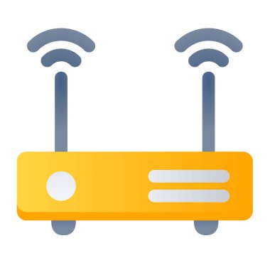 router erişim noktası kablosuz modem pürüzsüz biçim vektör illüstrasyonlu tek izole simge