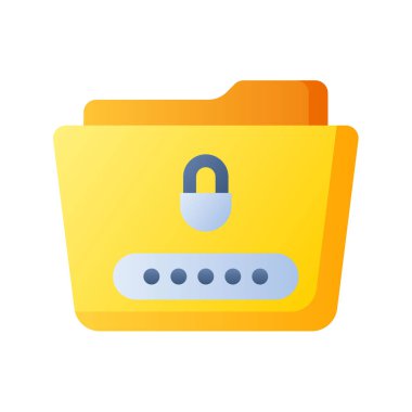 Dizin parola giriş kilidi koruması pürüzsüz biçim vektör illüstrasyonlu tek izole simge