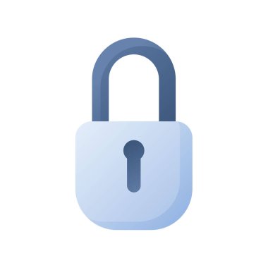 asma kilit güvenliği tek izole edilmiş simge pürüzsüz biçim çizimi