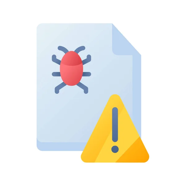 Detector Bugs Relatório Alerta Único Ícone Isolado Com Ilustração Vetor —  Vetores de Stock