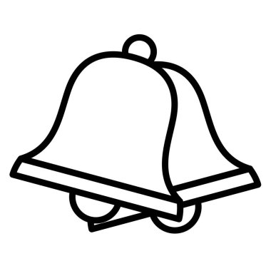 Çan dekorasyonu. Taslak biçim illüstrasyonlu tek bir izole ikon.