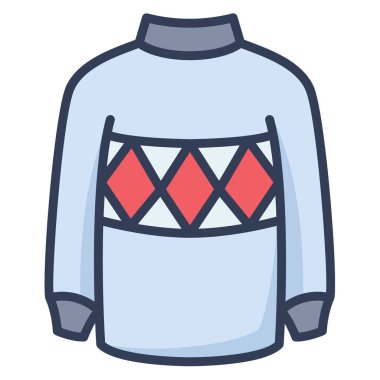 sweather noel kış tek izole edilmiş ikon çizgi biçimi illüstrasyonlu