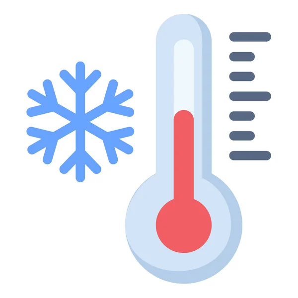 Температура Зима Тепла Різдвяна Одиночна Ізольована Іконка Плоским Стилем Векторні — стоковий вектор
