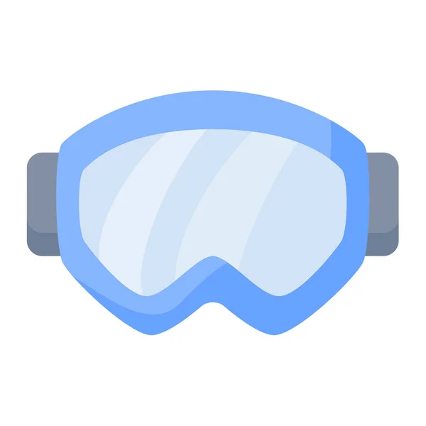 Google Vinter Sport Skidglasögon Enda Isolerad Ikon Med Platt Stil — Stock vektor