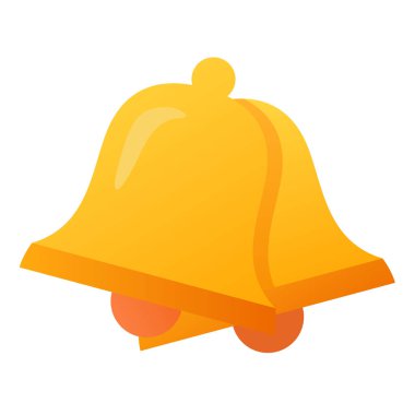 Çan dekorasyonu, tek izole edilmiş, pürüzsüz stil vektör illüstrasyonlu simge