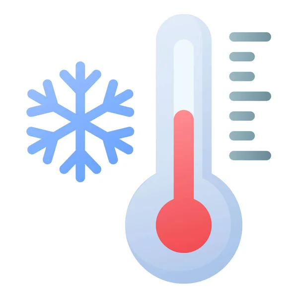 Temperature Winter Warm Christmas Single Isolated Icon Smooth Style Vector — Stock Vector