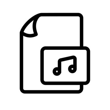 müzik dökümanı kağıt sayfa eğlence ana hatlı tek izole edilmiş simge biçim illüstrasyonu