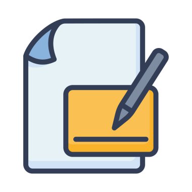 Döküman dosyası sayfa harfi, doldurulmuş satır biçimi illüstrasyonlu tek izole simge