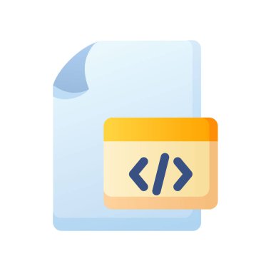 kod dosyası kağıt sayfa betik kaynağı pürüzsüz biçimli tek izole simge