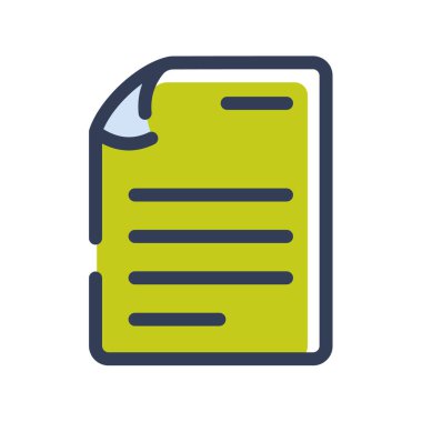 metin dosyası sayfa sayfa tek izole edilmiş simge çizgi biçimi vektörü ile