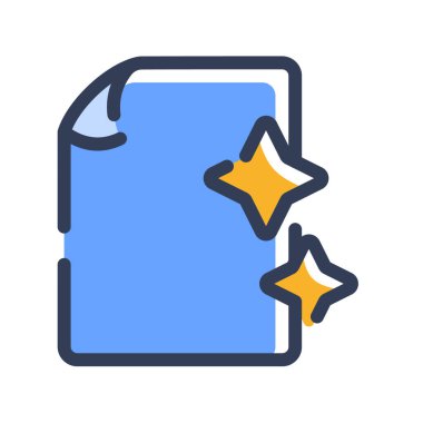 yeni belge kağıdı boş çizgi biçimi vektörü kesilmiş veya kesilmiş tek bir simge