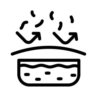 bakteri koruması cilt dermatolojisi taslak biçim illüstrasyonuna sahip tek bir izole simge