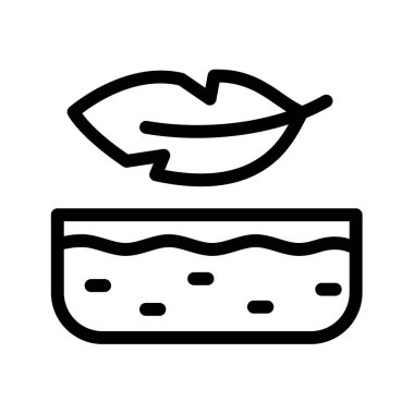 yumuşak cilt duyarlılığı cilt bakımı tek bir izole ikon ana hatlı biçim çizimi