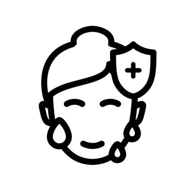 Cilt yağları, sağlık dermatolojisini nemlendirir. Taslak biçim illüstrasyonuna sahip tek bir izole simge.