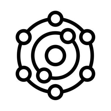 Antioksidan molekül kozmetik güzellik dermatoloji bakım tek izole ikon ana hatlı stil illüstrasyon