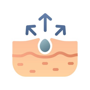 Siyah başlık, pürüzsüz stil illüstrasyonlu tek bir izole edilmiş cilt bakımı simgesini temizler