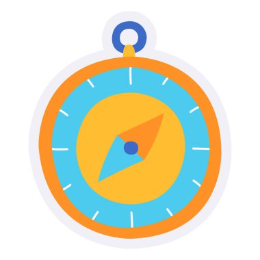 pusula yön keşfi konum yönlendirme rotası denetimi tek izole simge etiket ana hatlı kesim biçimi vektörü