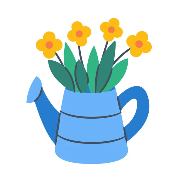 Plant Pot Spring Springtime Single Isolated Icon Doodle Colorfull Color — Archivo Imágenes Vectoriales