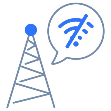 Wi-Fi boş durum dış hat biçimi vektörü ile izole edilmiş simge sinyali