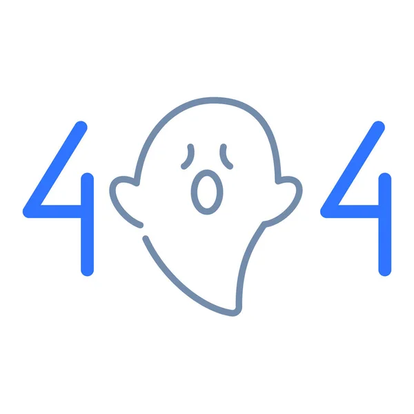 404 File Found Empty State Single Isolated Icon Outline Style — Stock vektor